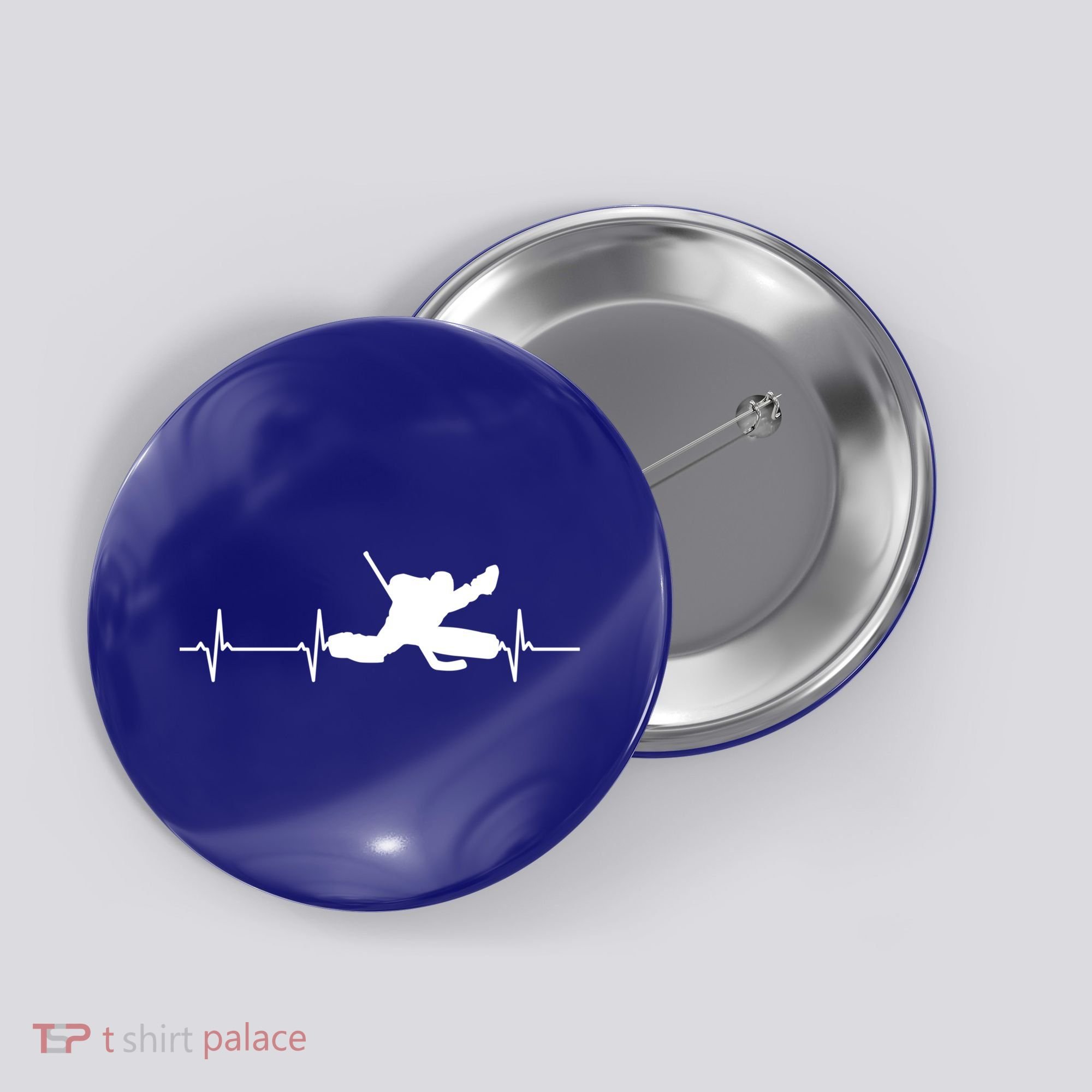 Ice Hockey Goalie Gift Button