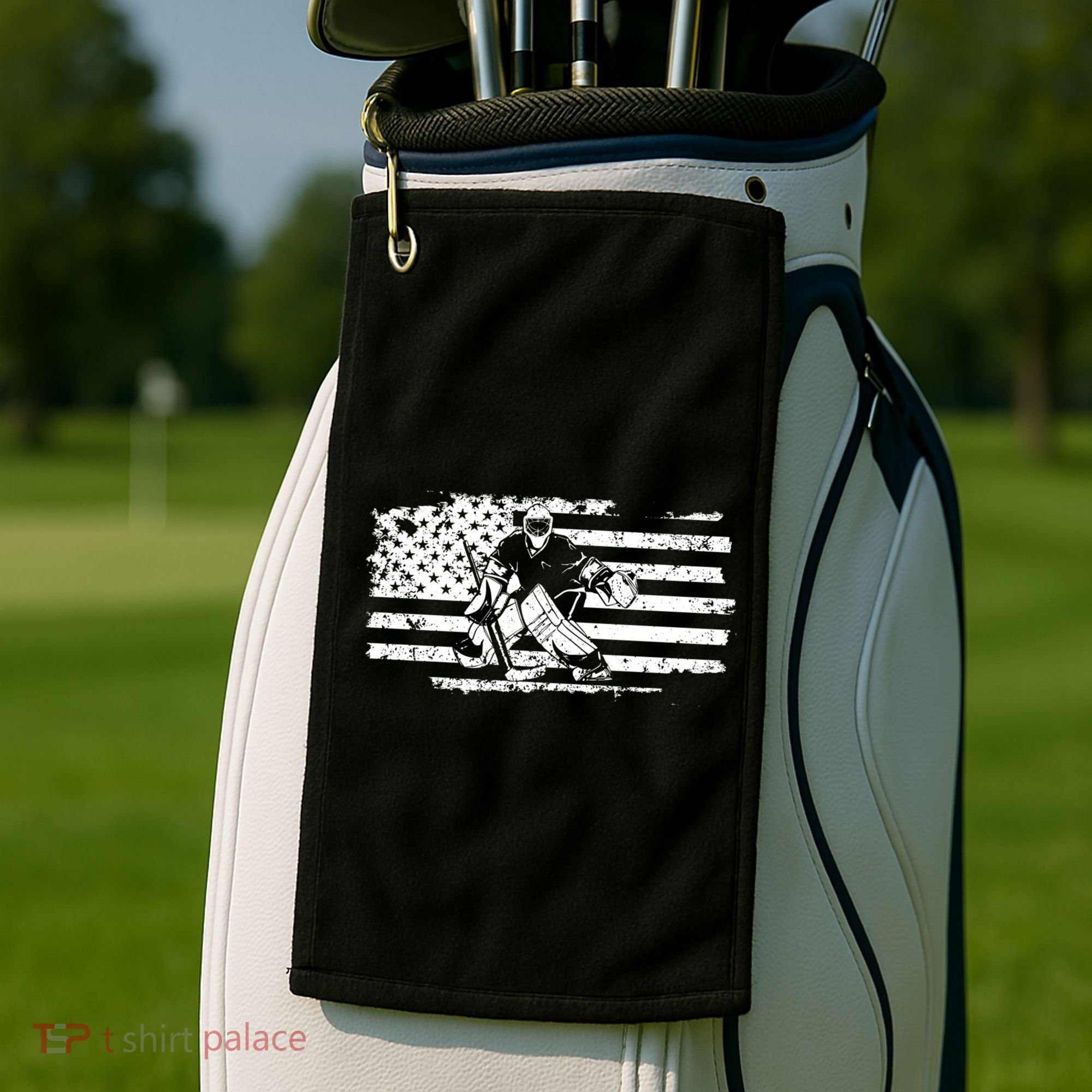 Ice Hockey Goalie Golf Towel