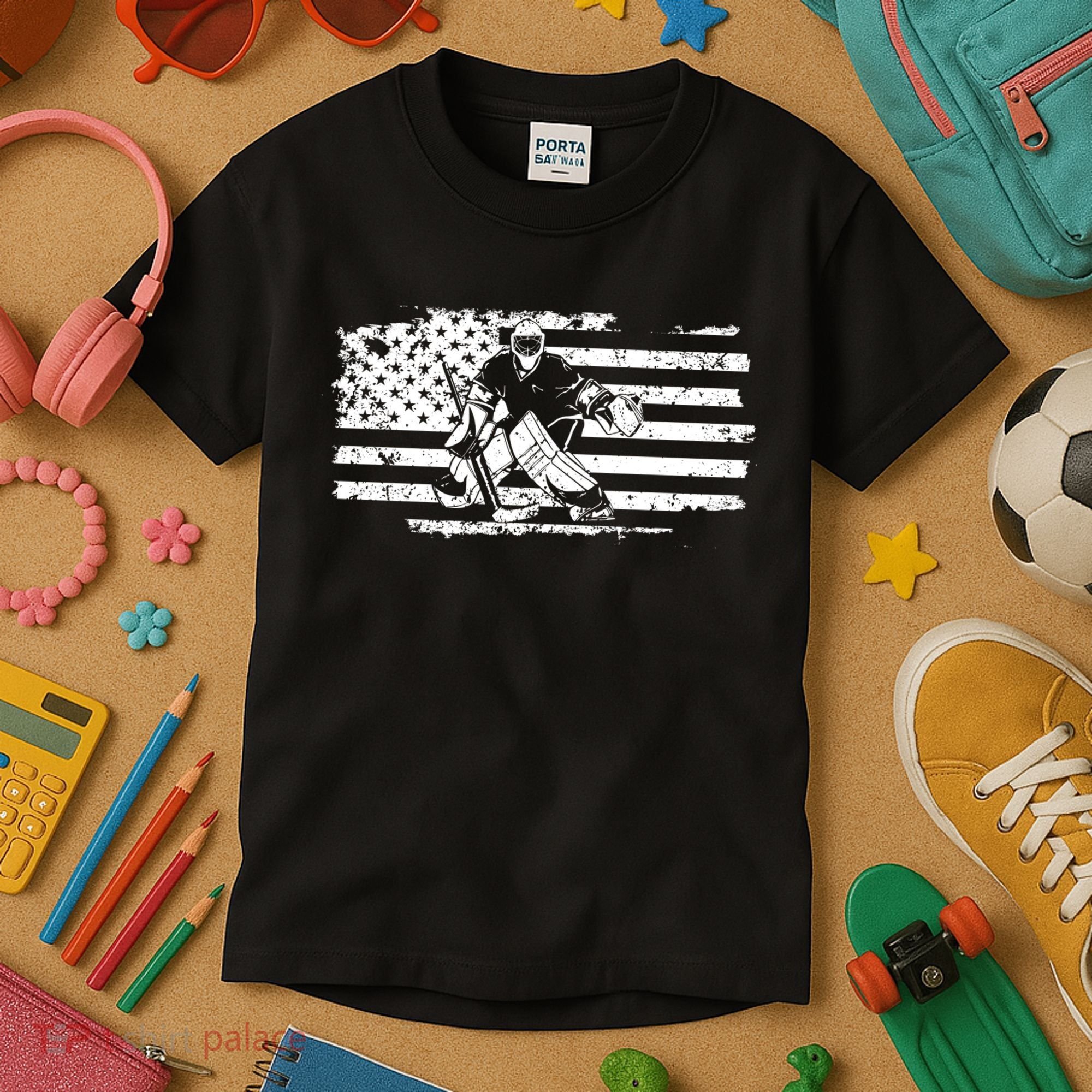 Ice Hockey Goalie Kids T-Shirt