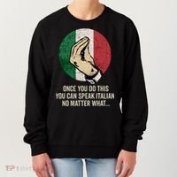 Italian Hand Gesture Italian Flag Women's Sweatshirt thumb 0