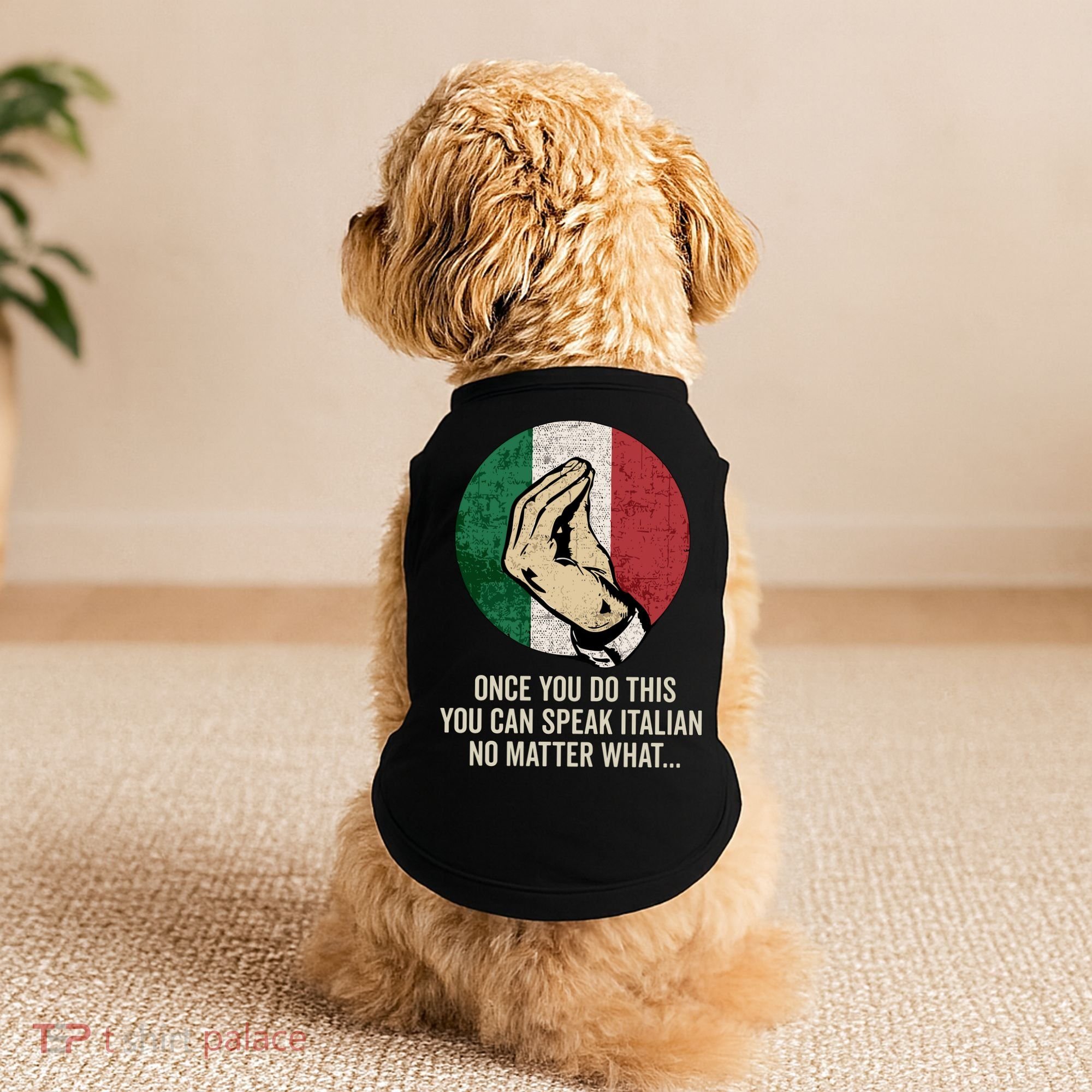 Italian Hand Gesture Italian Flag Doggie Tank
