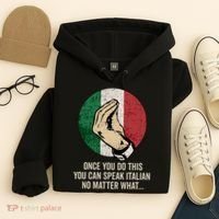 Italian Hand Gesture Italian Flag Hoodie thumb 4