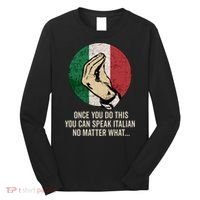Italian Hand Gesture Italian Flag Long Sleeve Shirt thumb 0