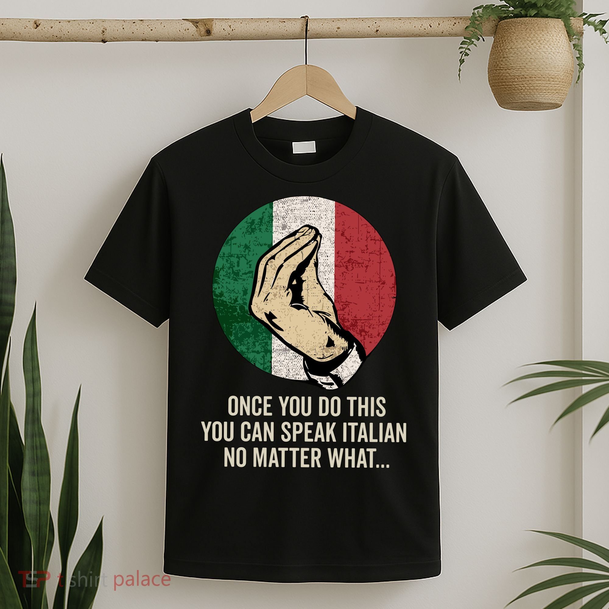Italian Hand Gesture Italian Flag T-Shirt