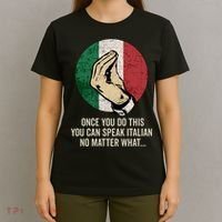 Italian Hand Gesture Italian Flag T-Shirt thumb 4
