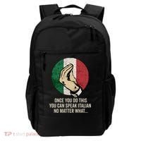 Italian Hand Gesture Italian Flag Backpack thumb 0