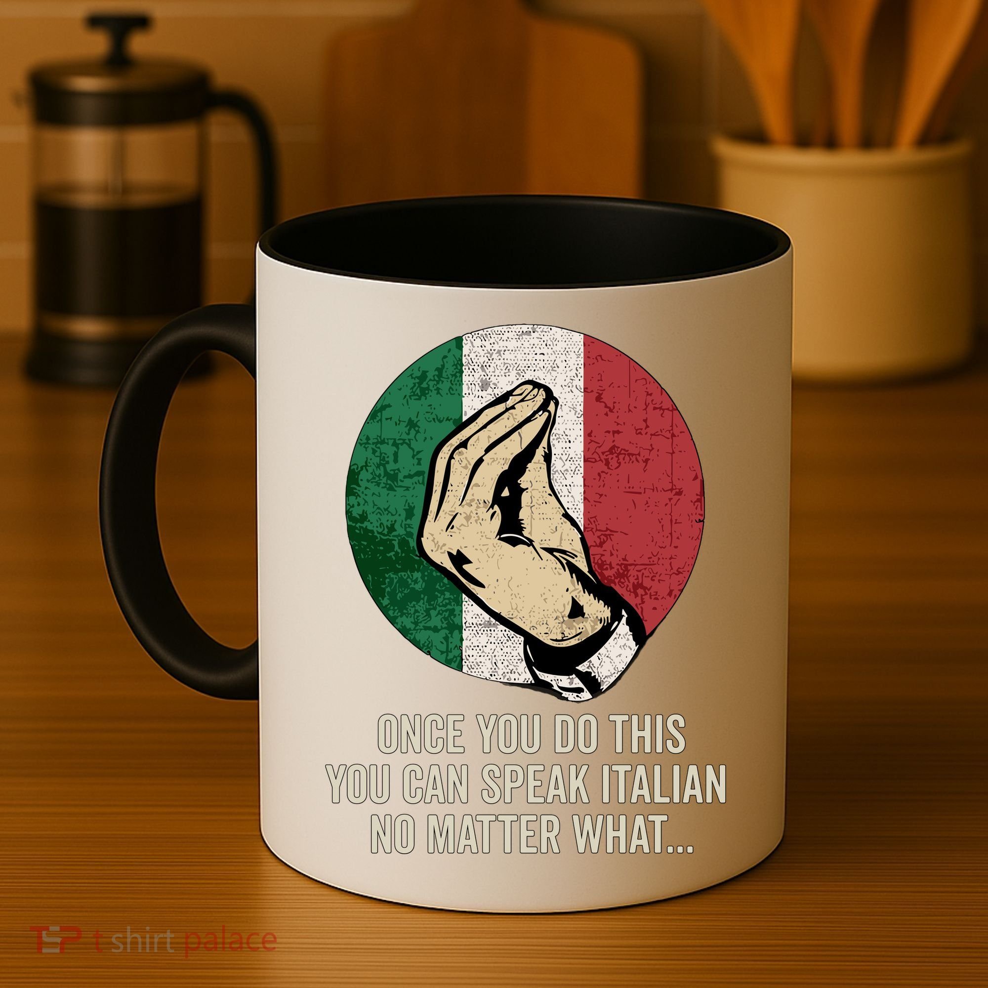 Italian Hand Gesture Italian Flag Coffee Mug