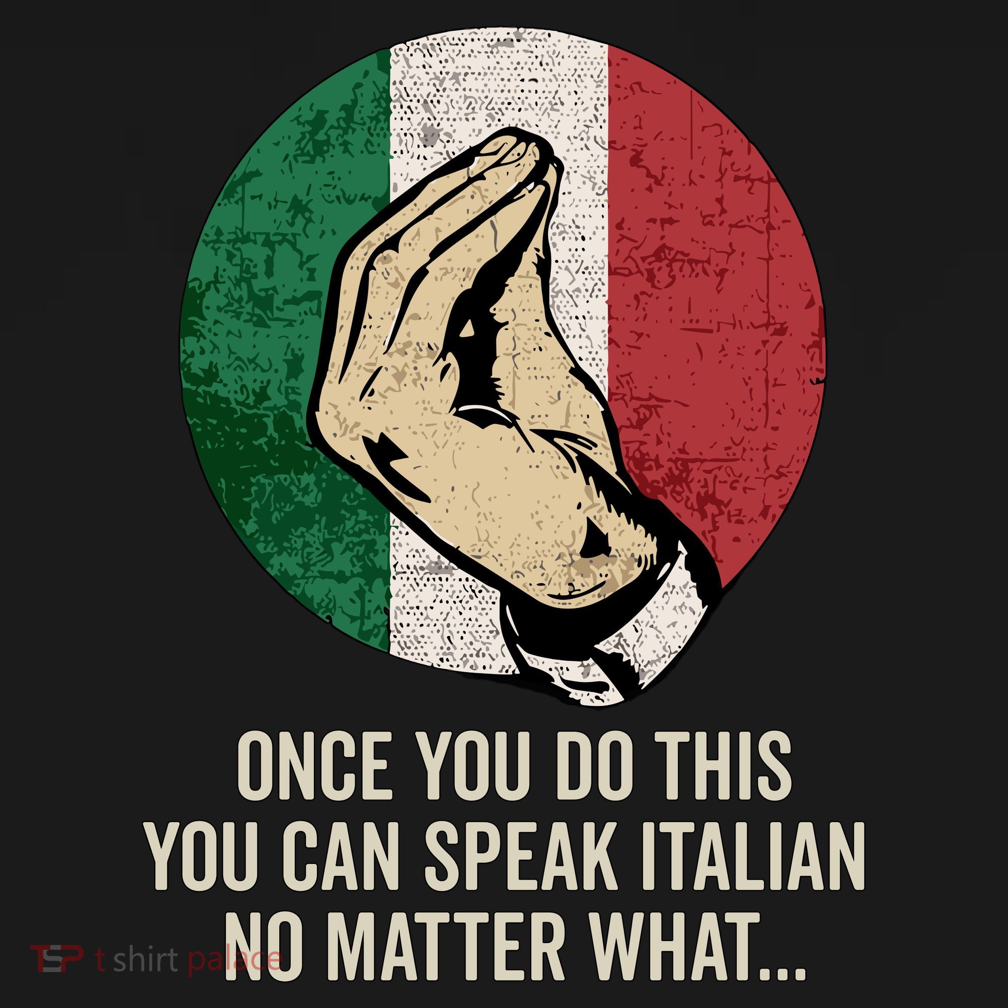 Italian Hand Gesture Italian Flag Women's Hoodie
