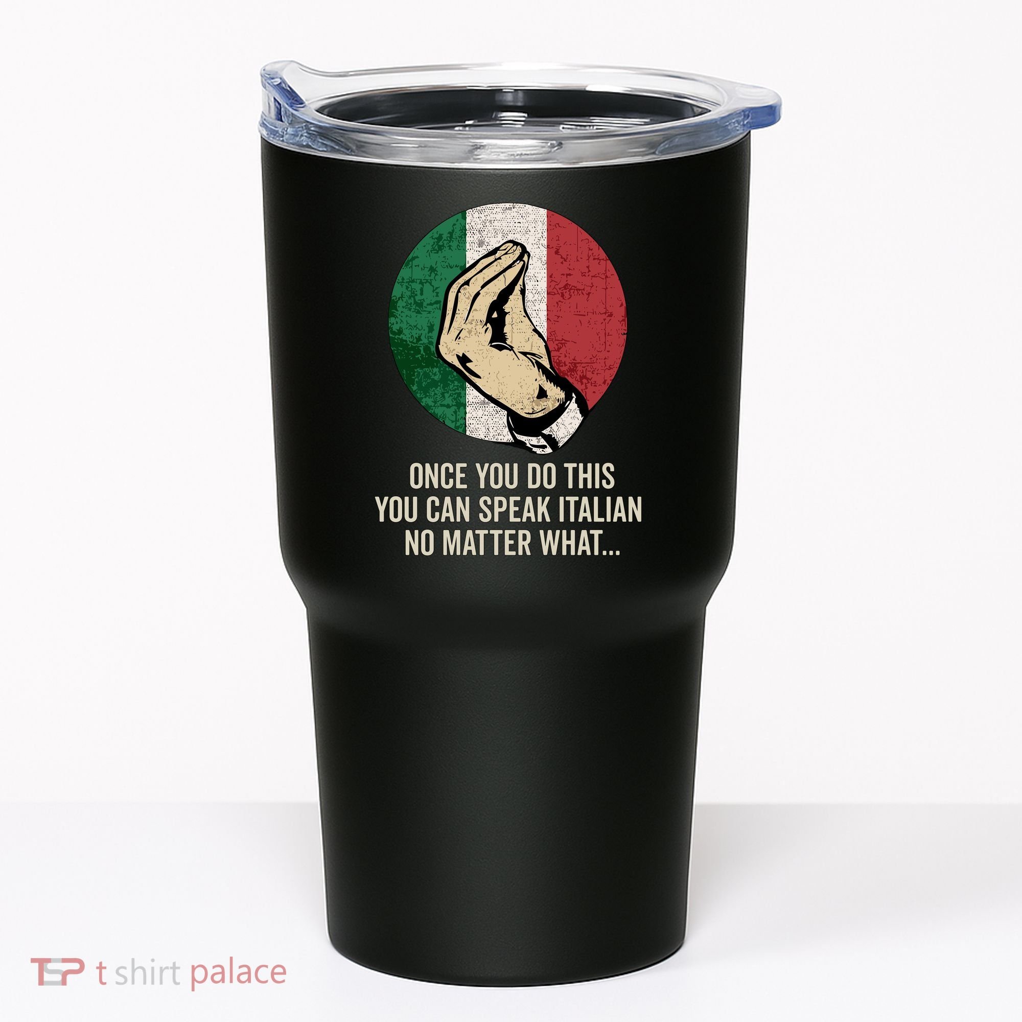 Italian Hand Gesture Italian Flag Tumbler
