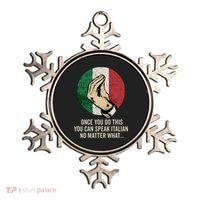 Italian Hand Gesture Italian Flag Ornament thumb 0