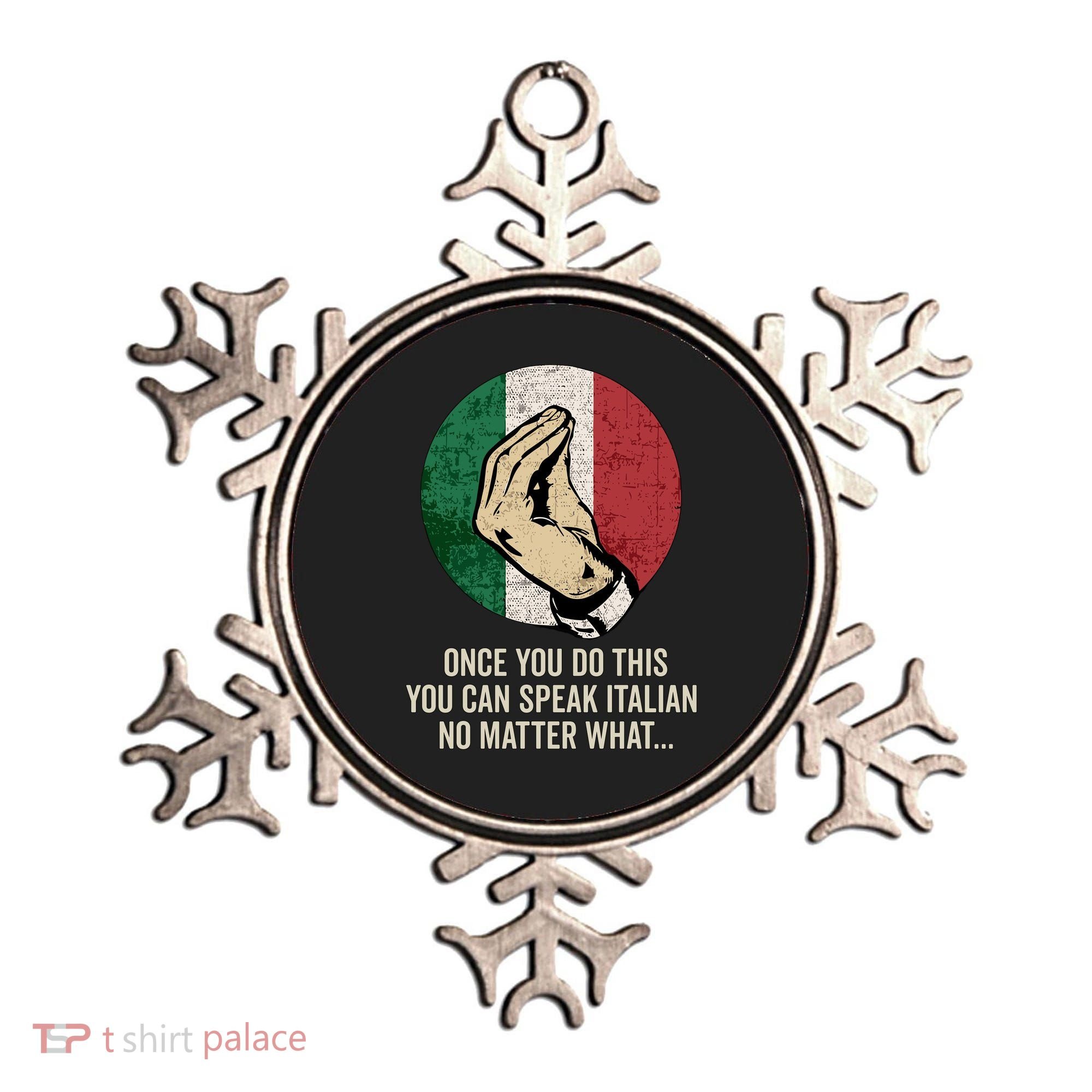 Italian Hand Gesture Italian Flag Ornament