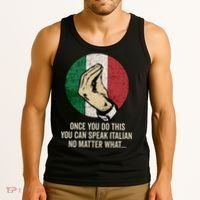 Italian Hand Gesture Italian Flag Tank Top thumb 3