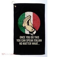 Italian Hand Gesture Italian Flag Golf Towel thumb 0