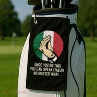 Italian Hand Gesture Italian Flag Golf Towel thumb 2