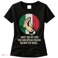 Italian Hand Gesture Italian Flag Women's T-Shirt thumb 0