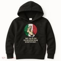 Italian Hand Gesture Italian Flag Kids Hoodie thumb 0