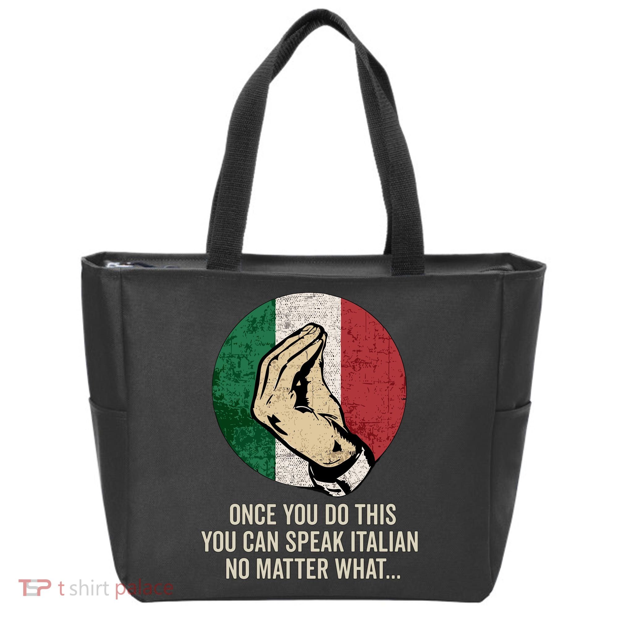 Italian Hand Gesture Italian Flag Tote Bag