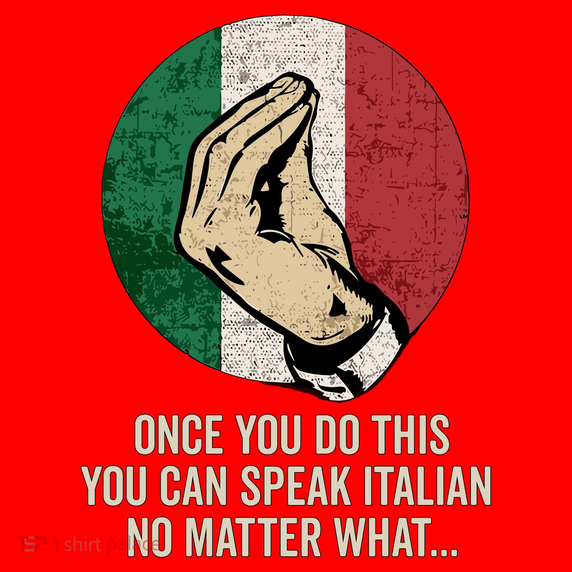 Italian Hand Gesture Italian Flag Santa Hat