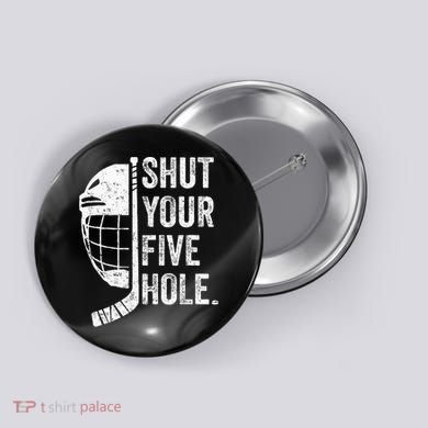 Ice Hockey Goalie Button
