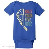 Ice Hockey Goalie Shut Your Five Hole Baby Bodysuit thumb 0