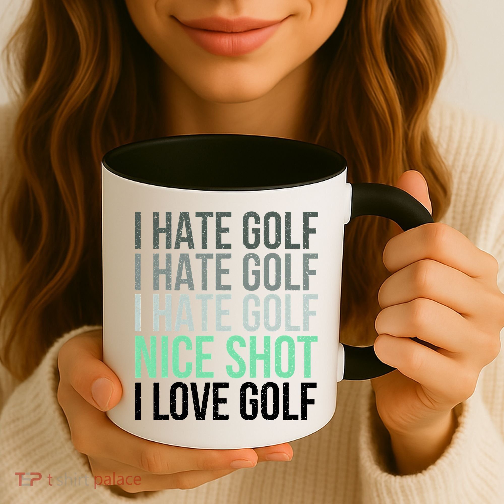 I Hate Golf Nice Shot I Love Golf Golfer Golfing Lover Coffee Mug