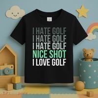 I Hate Golf Nice Shot I Love Golf Golfer Golfing Lover Toddler T-Shirt thumb 3