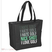 I Hate Golf Nice Shot I Love Golf Golfer Golfing Lover Tote Bag thumb 2