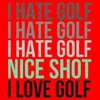 I Hate Golf Nice Shot I Love Golf Golfer Golfing Lover Santa Hat thumb 1
