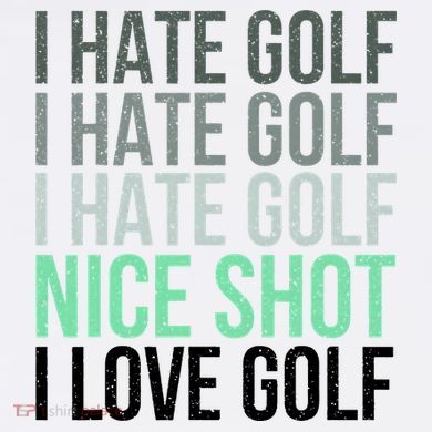 I Hate Golf Nice Shot I Love Golf Golfer Golfing Lover Comfort Colors Garment-Dyed Hooded Sweatshirt