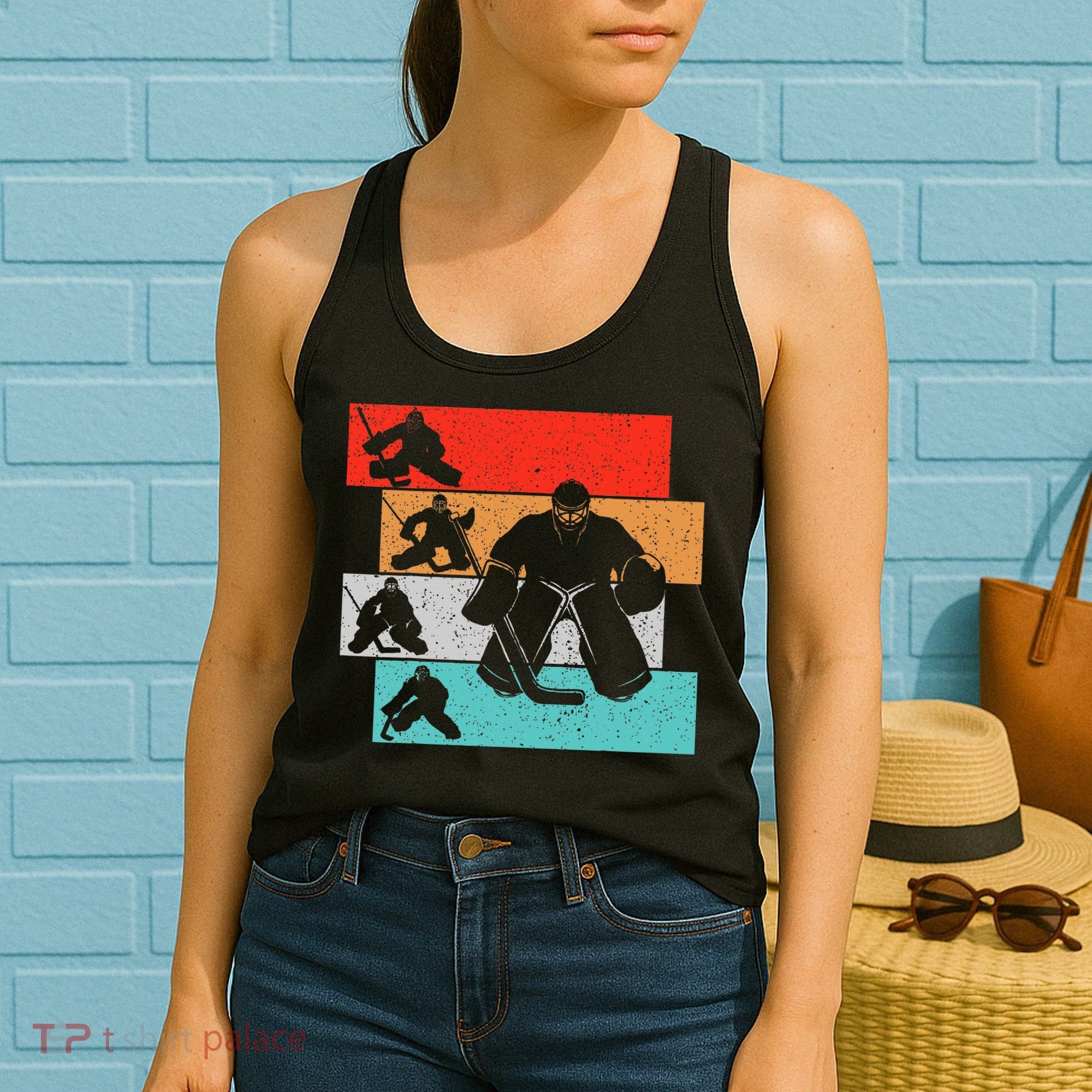 Ice Hockey Goalie Hockey Player Women's Tank Top