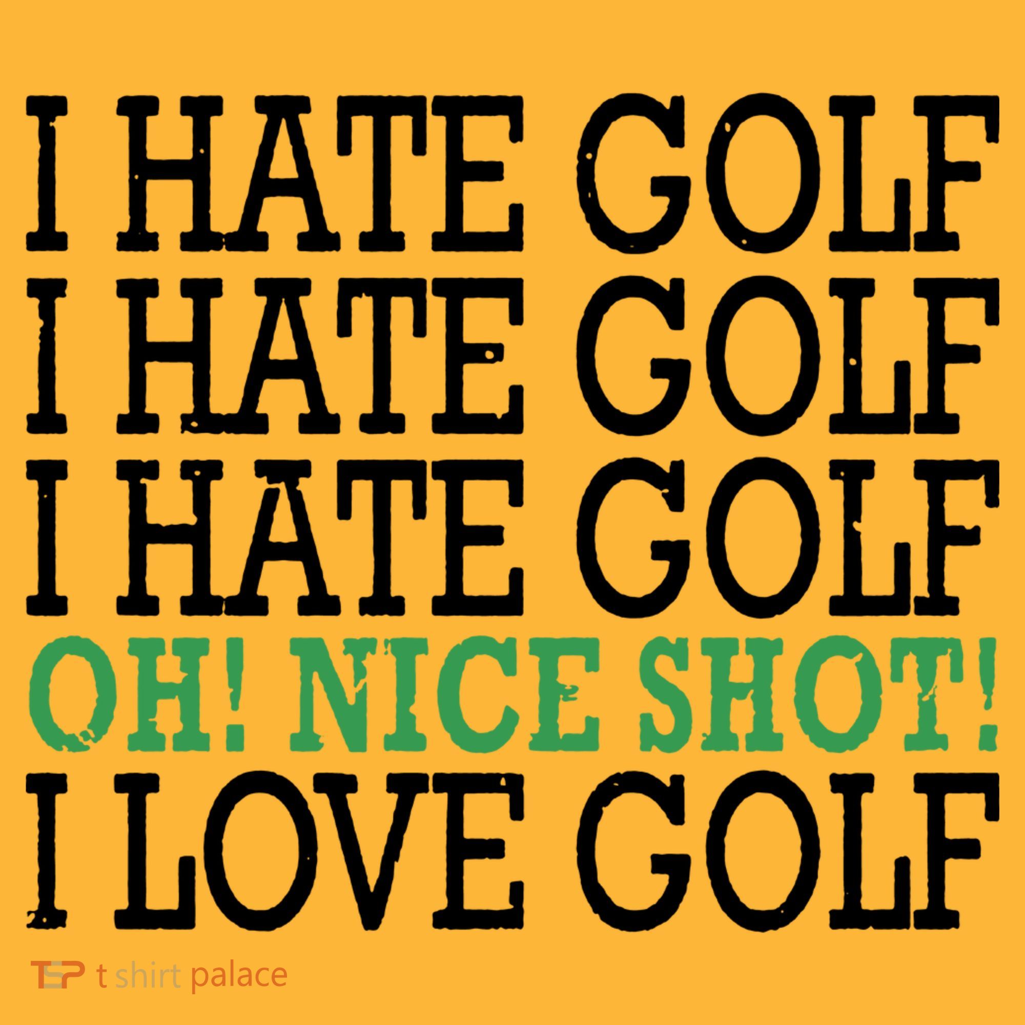 I Hate Golf Oh Nice Shot I Love Golf Humor Pom Pom 12in Knit Beanie