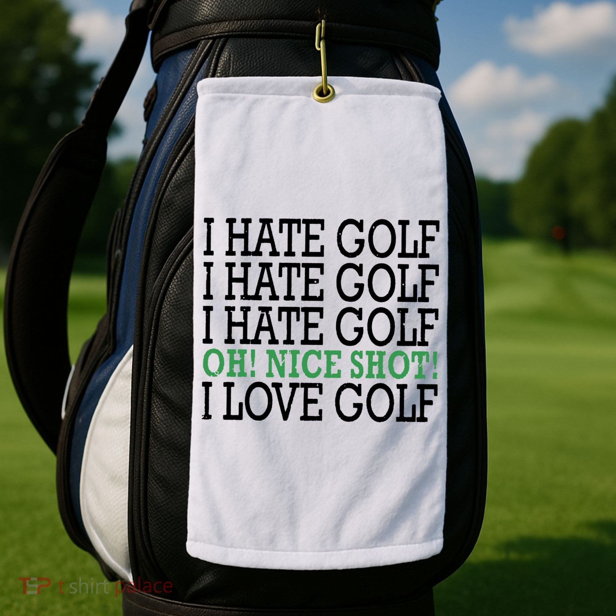 I Hate Golf Oh Nice Shot I Love Golf Humor Golf Towel