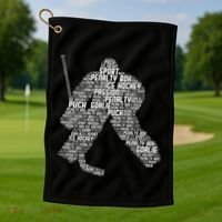Ice Hockey Goalie Hockey Golf Towel thumb 1