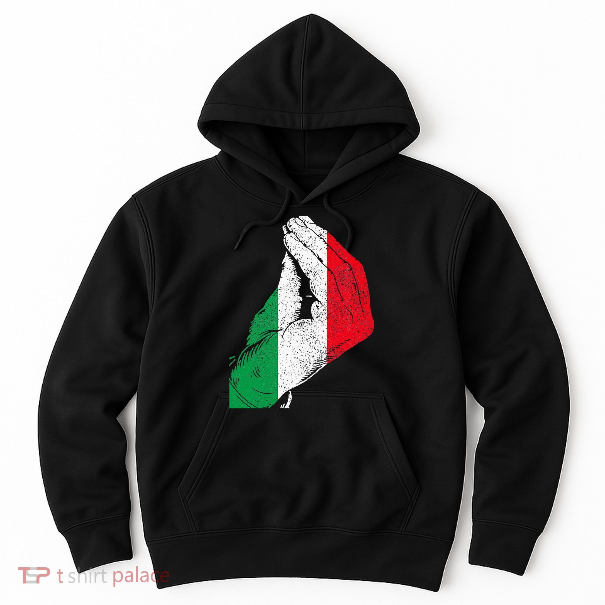 Italy Hand Gesture Italia Italian Flag Pride Funny Hoodie