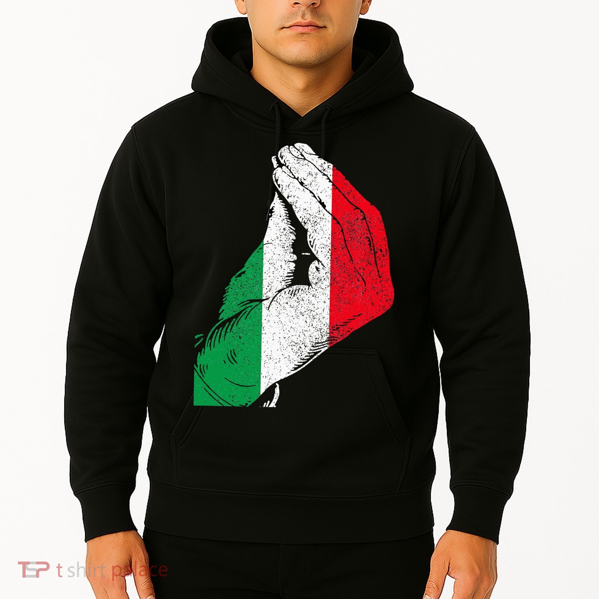 Italy Hand Gesture Italia Italian Flag Pride Funny Hoodie