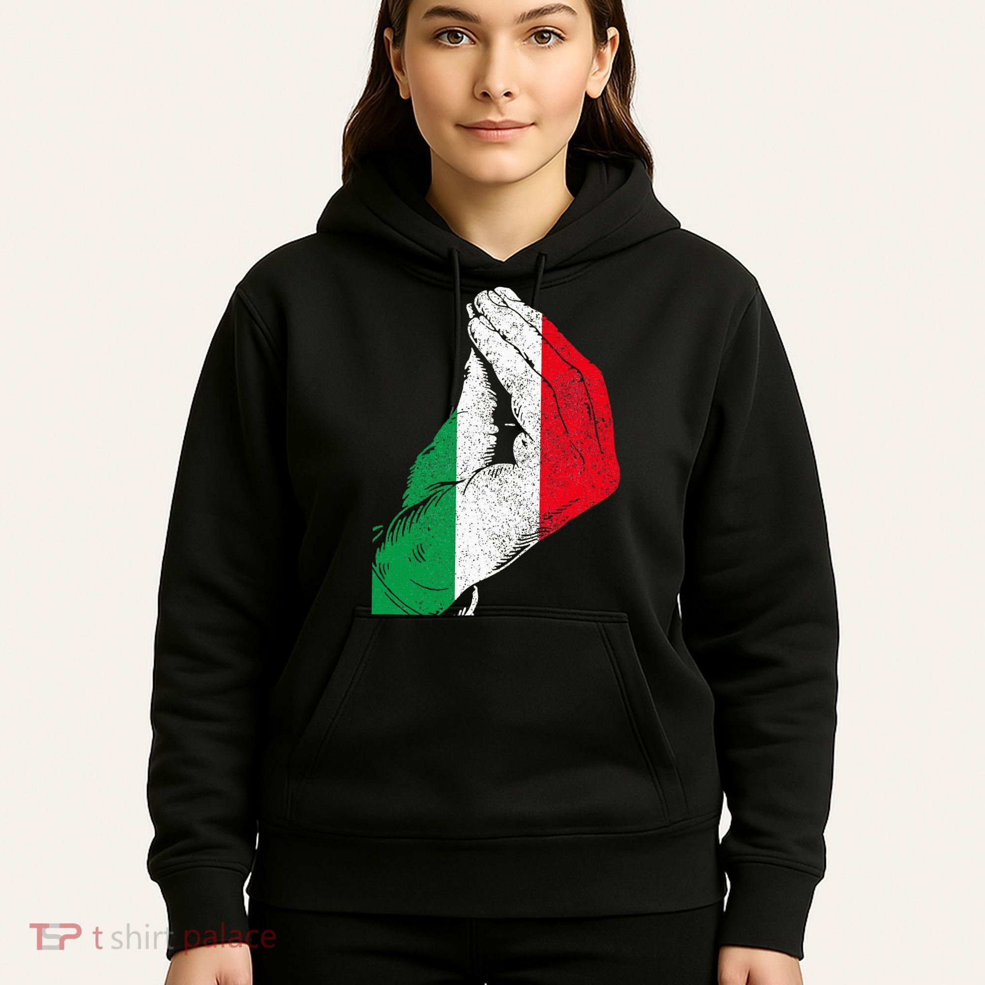 Italy Hand Gesture Italia Italian Flag Pride Funny Hoodie