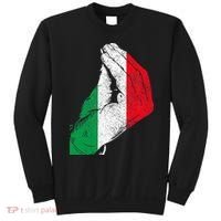 Italy Hand Gesture Italia Italian Flag Pride Funny Sweatshirt thumb 0