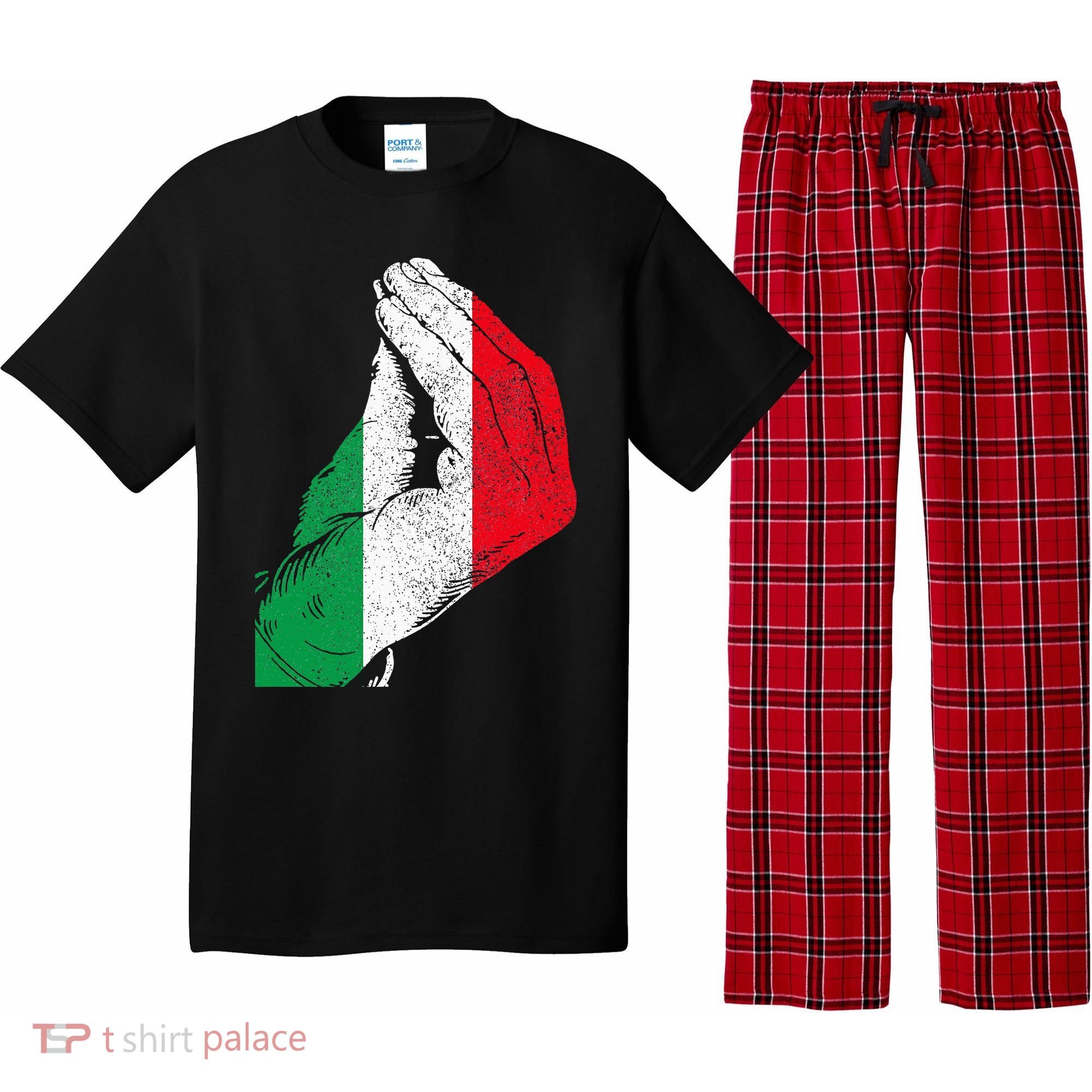 Italy Hand Gesture Italia Italian Flag Pride Funny Pajama Set