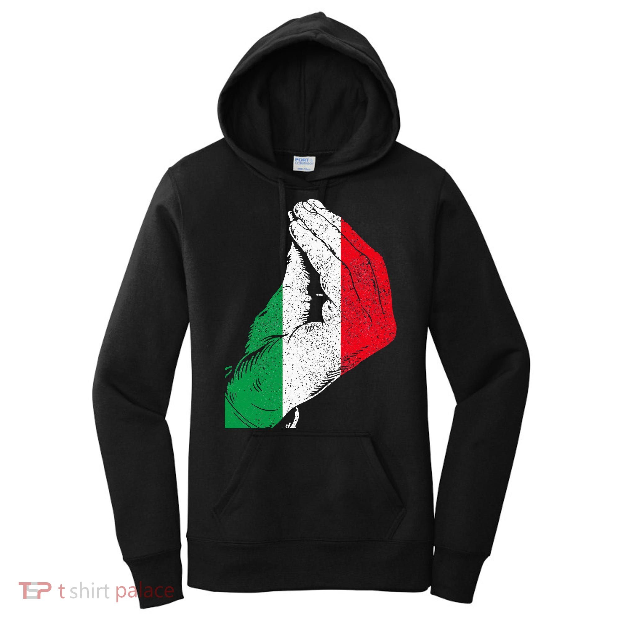 Italy Hand Gesture Italia Italian Flag Pride Funny Women's Hoodie