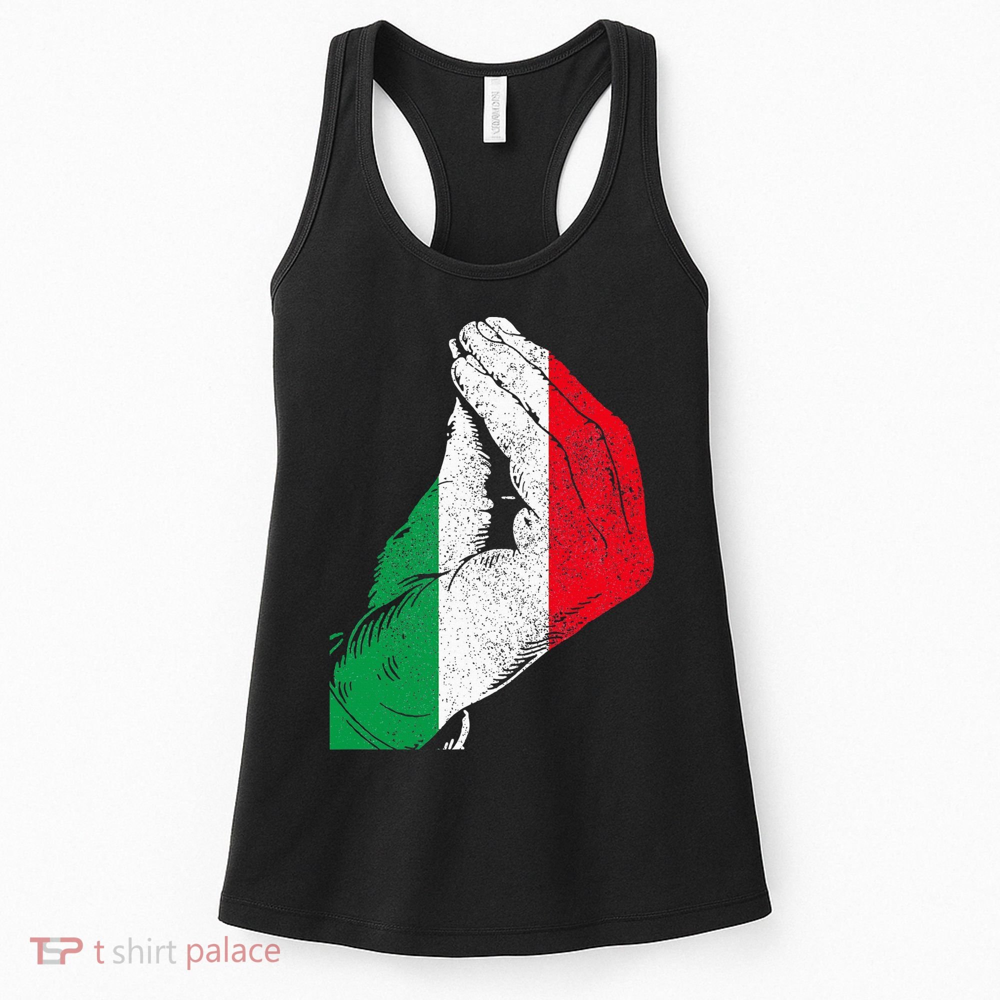 Italy Hand Gesture Italia Italian Flag Pride Funny Women's Tank Top