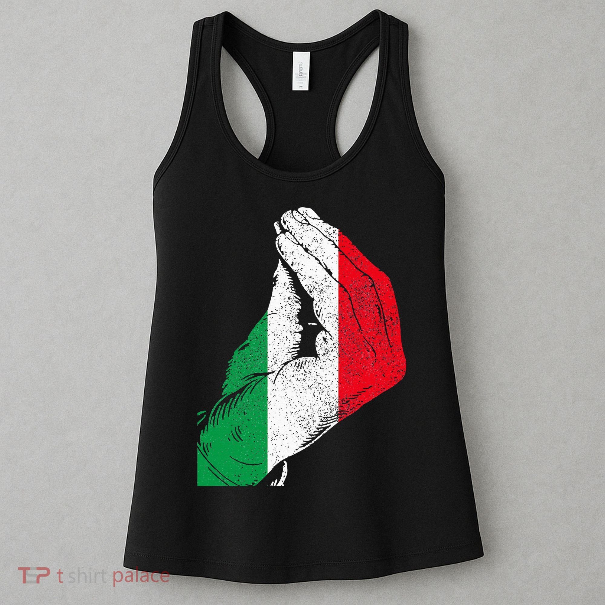 Italy Hand Gesture Italia Italian Flag Pride Funny Women's Tank Top