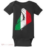 Italy Hand Gesture Italia Italian Flag Pride Funny Baby Bodysuit thumb 0