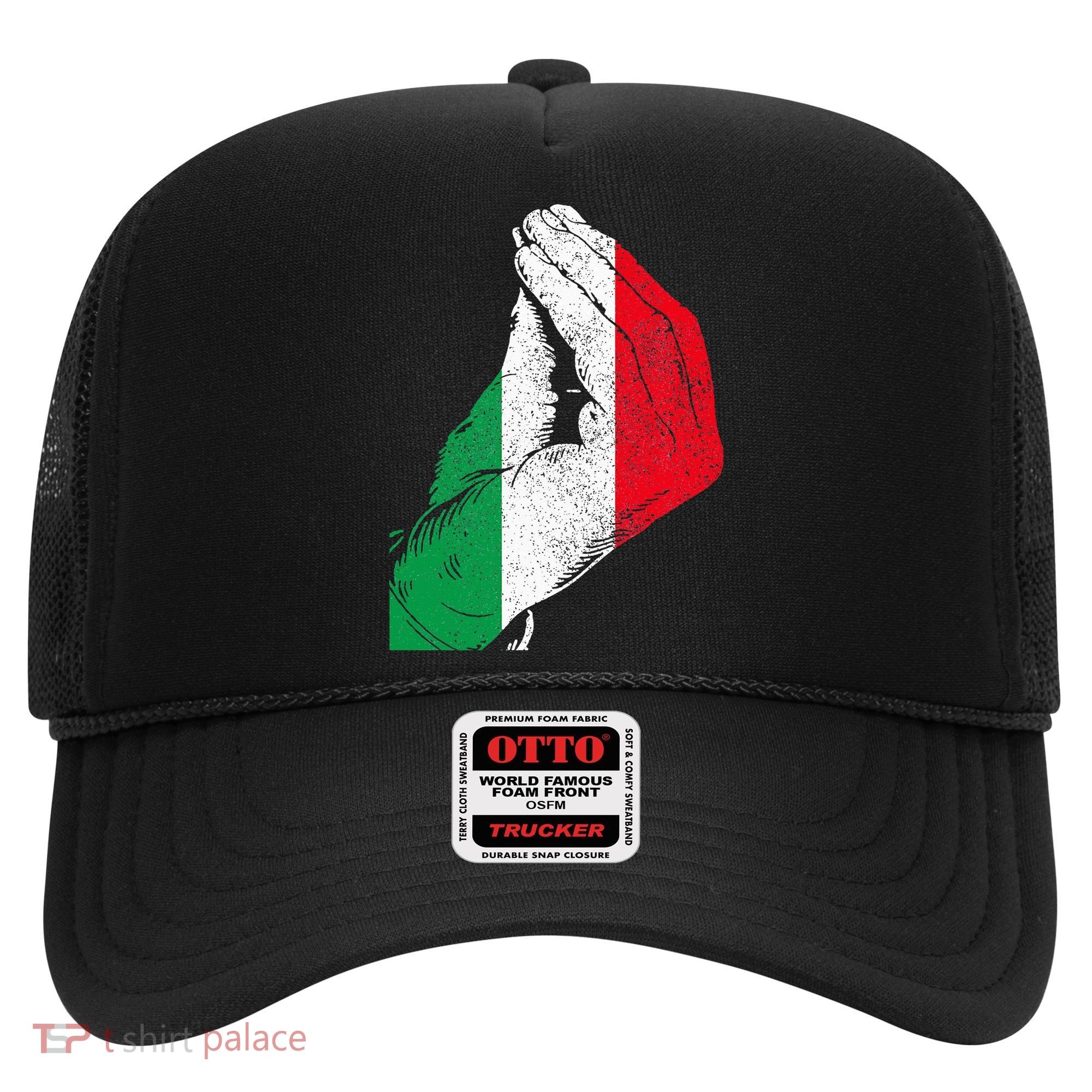 Italy Hand Gesture Italia Italian Flag Pride Funny Hat