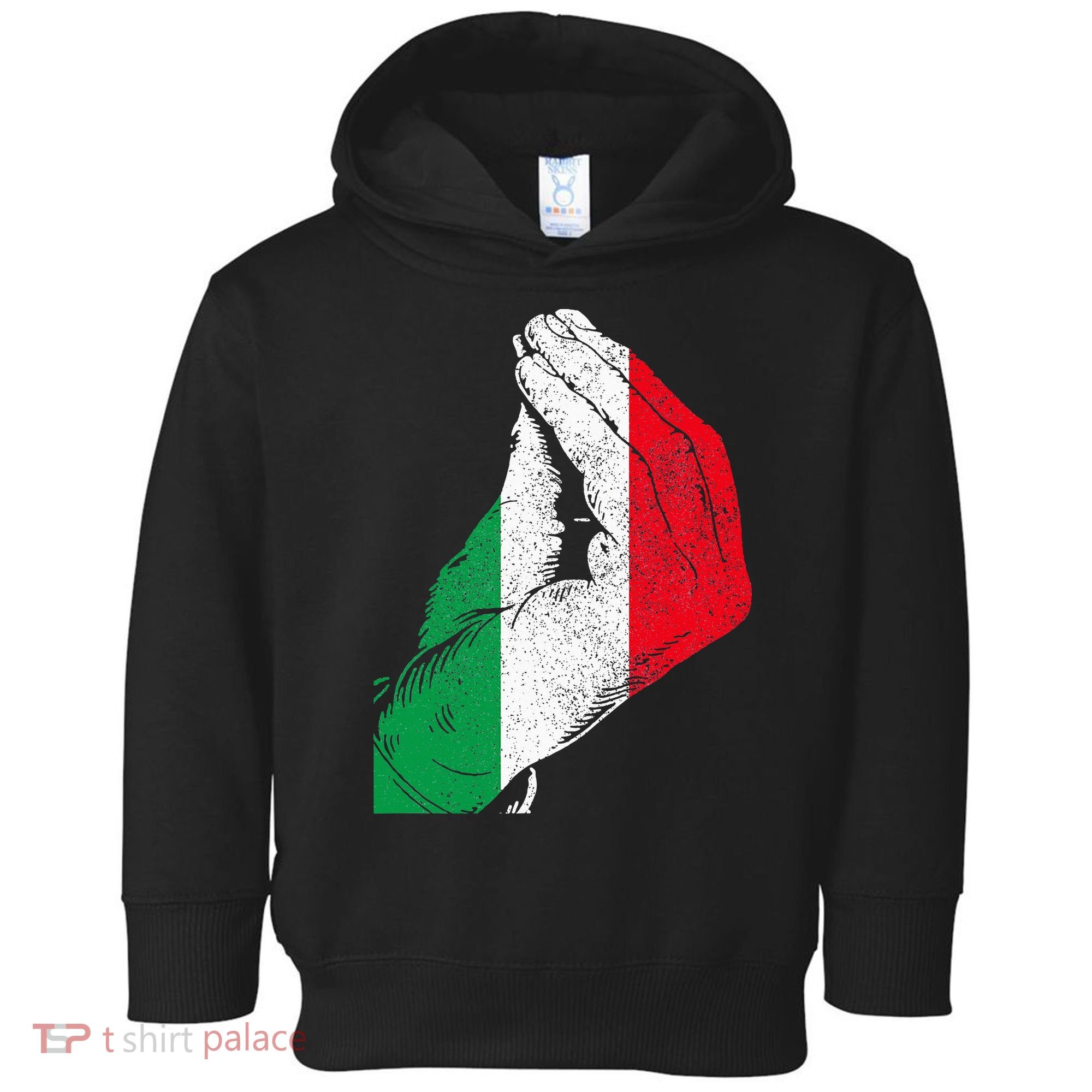Italy Hand Gesture Italia Italian Flag Pride Funny Toddler Hoodie