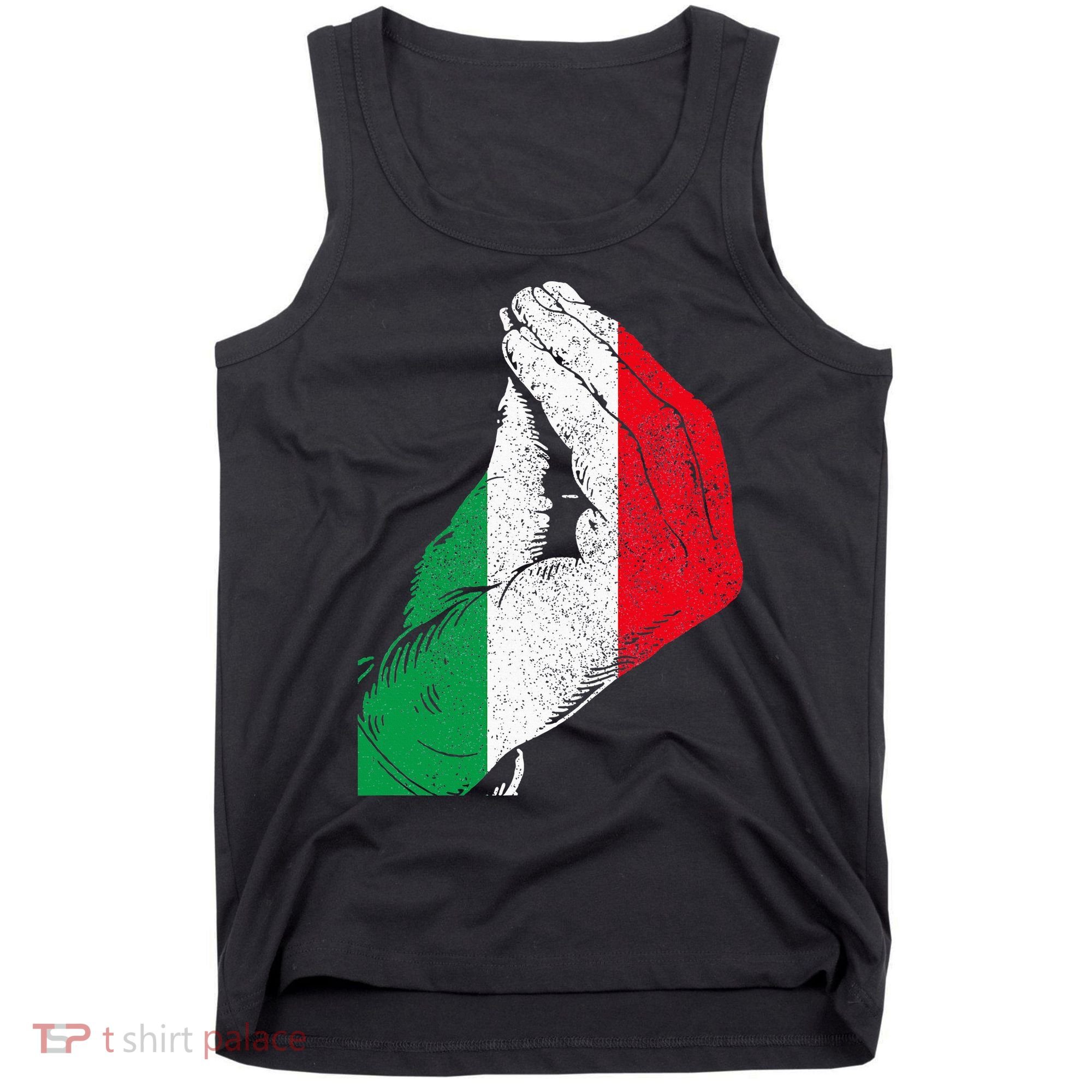 Italy Hand Gesture Italia Italian Flag Pride Funny Tank Top