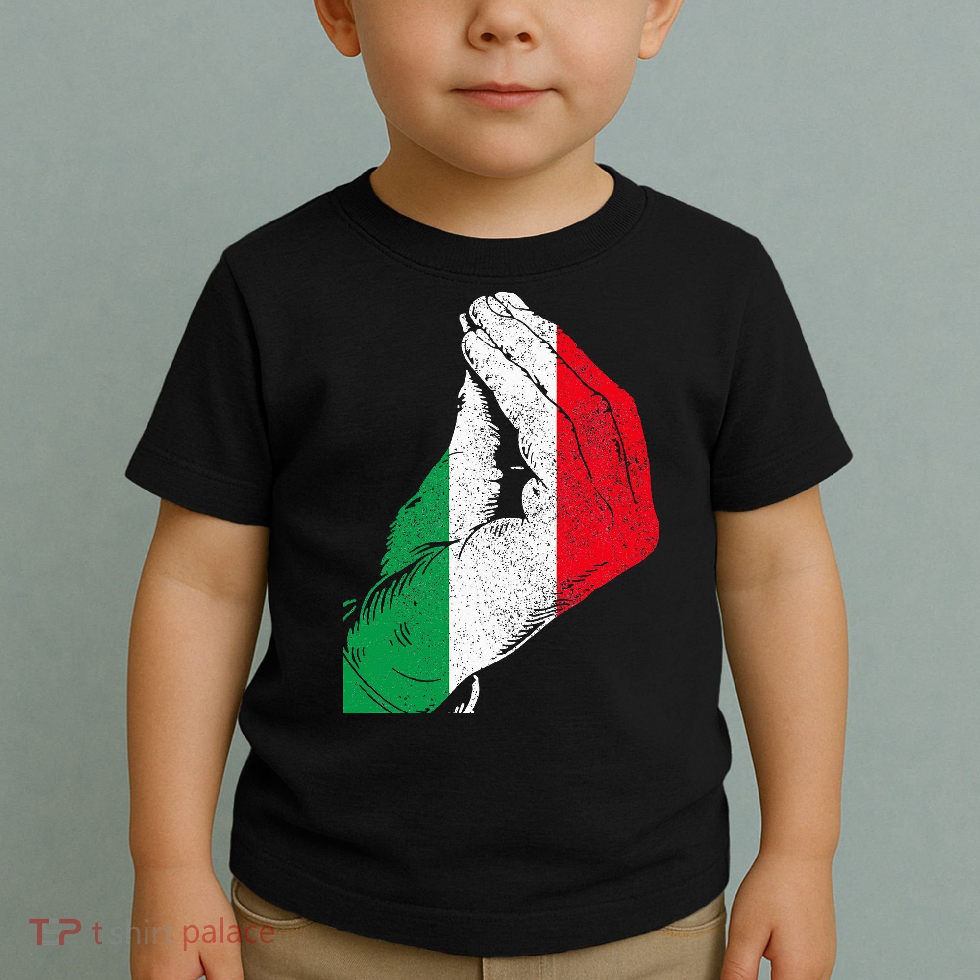 Italy Hand Gesture Italia Italian Flag Pride Funny Toddler T-Shirt