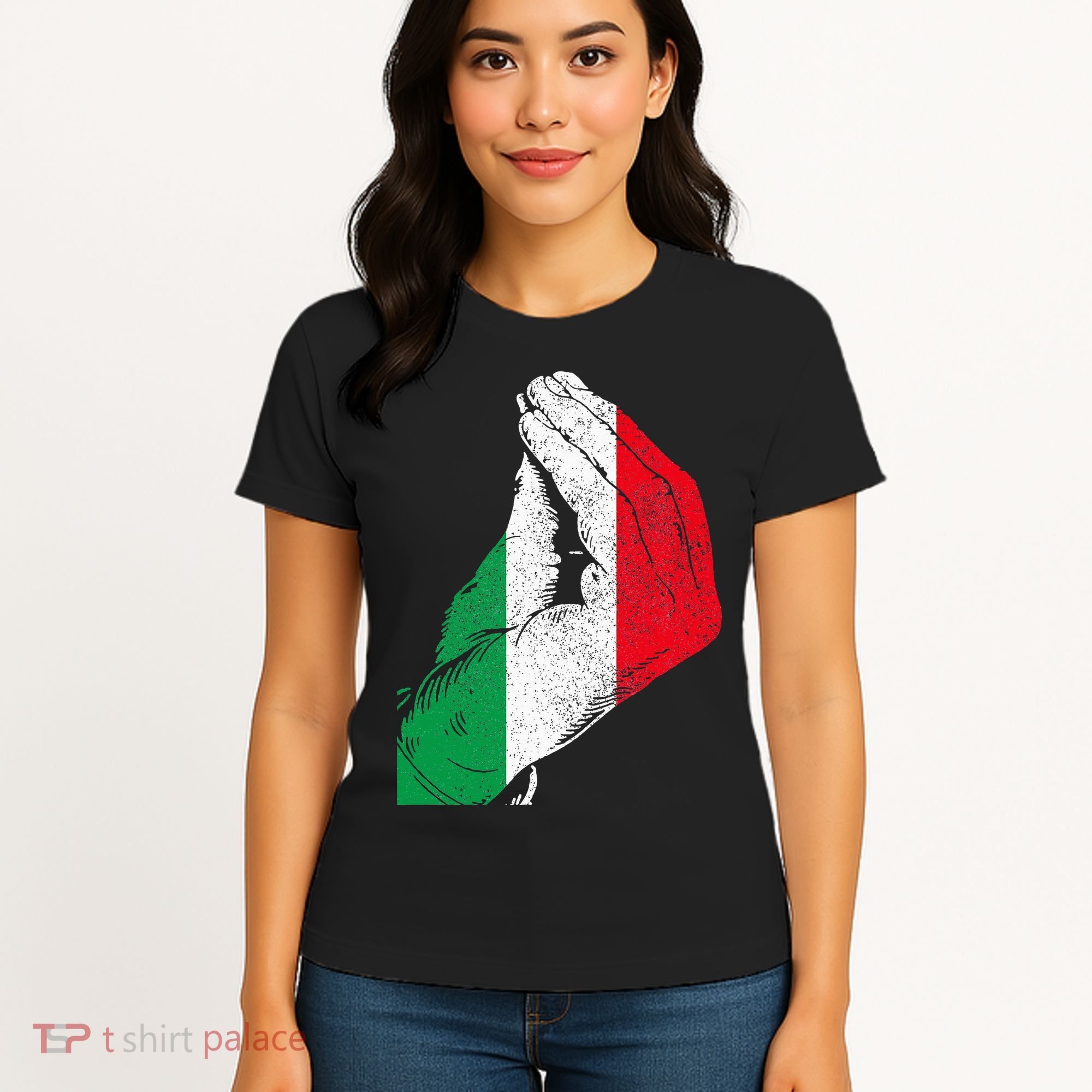 Italy Hand Gesture Italia Italian Flag Pride Funny Women's T-Shirt