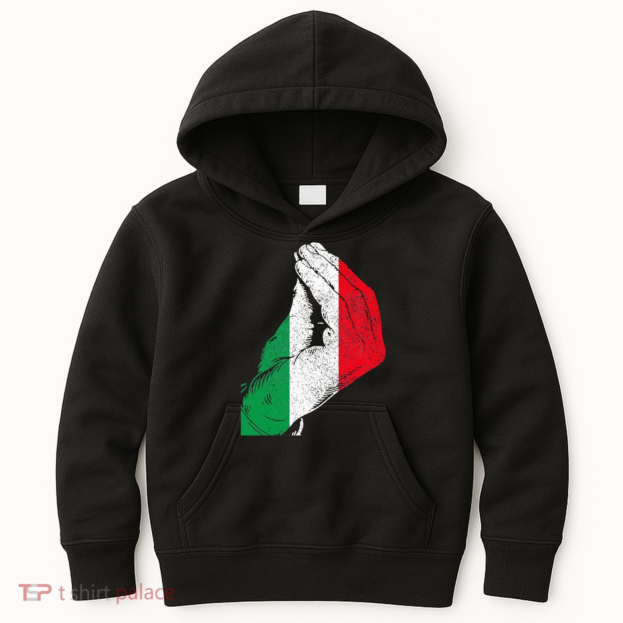 Italy Hand Gesture Italia Italian Flag Pride Funny Kids Hoodie