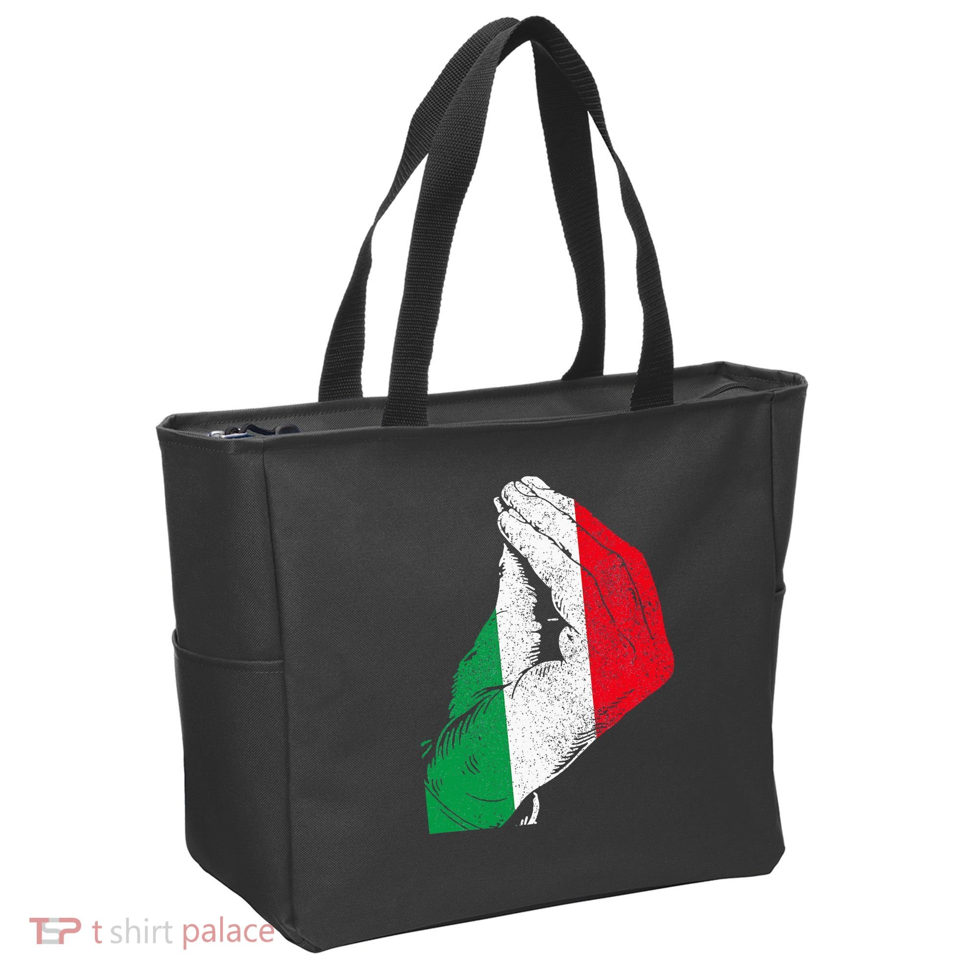 Italy Hand Gesture Italia Italian Flag Pride Funny Tote Bag