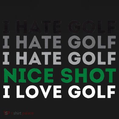I Hate Golf Nice Shot I Love Golf Golfing Lover & Golf Bucket Hat